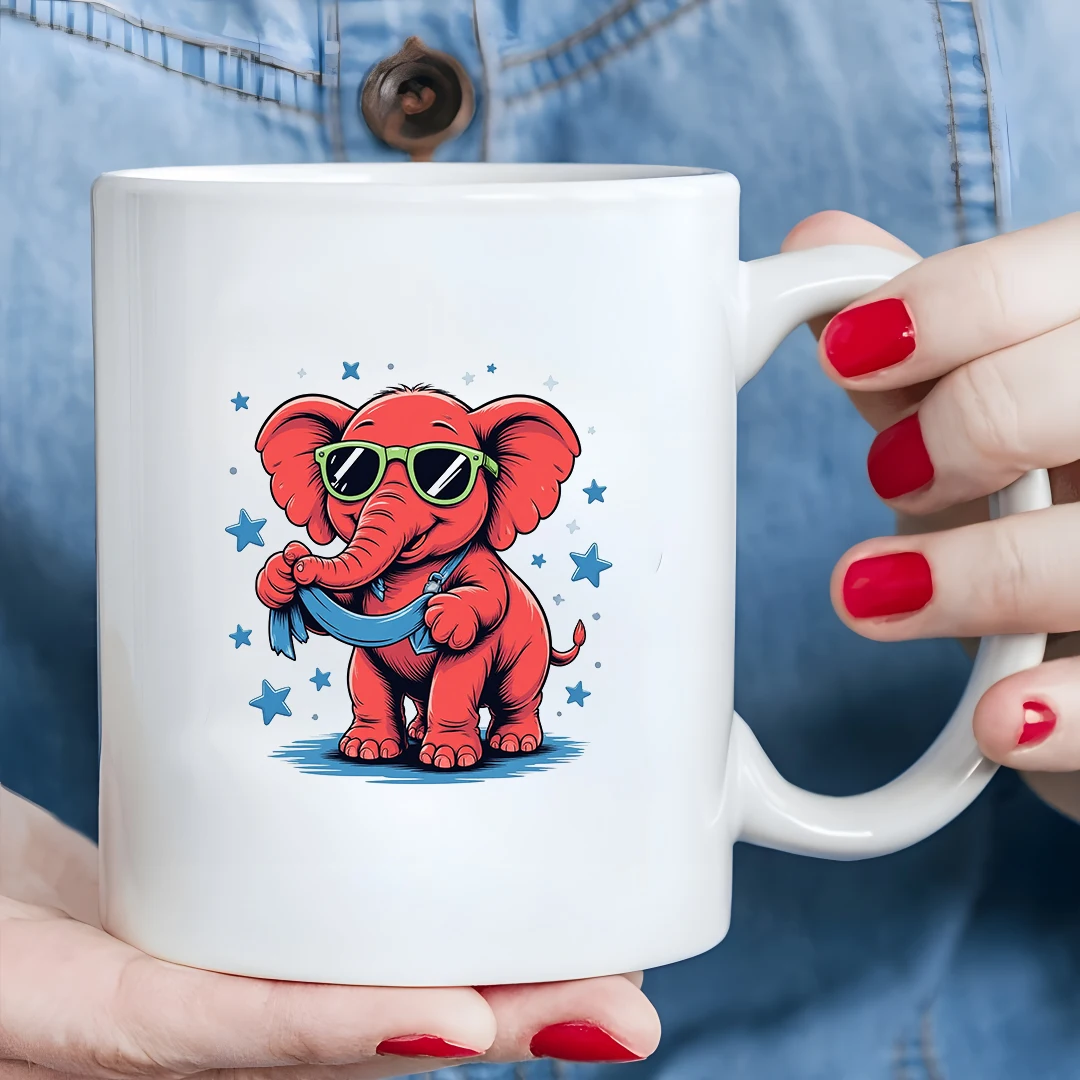 11oz cartoon elephant mug kids' stylish sun glasses cup Christmas family office cup
11oz cartoon elephant mug kids' stylish sun glasses cup Christmas family office cup