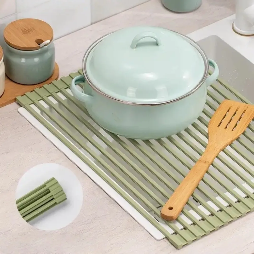 Складная силиконовая дренажная доска, термостойкая нескользящая дренажная прокладка для раковины, экономящая пространство, многофункциональная свернутая дренажная доска
Складная силиконовая дренажная доска, термостойкая нескользящая дренажная прокладка для раковины, экономящая пространство, многофункциональная свернутая дренажная доска