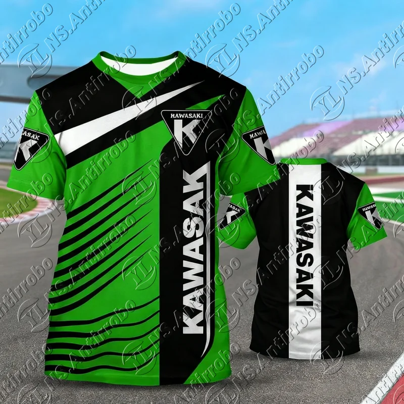 Удобная мужская гоночная мотоциклетная футболка Kawasaki, летняя дышащая футболка с короткими рукавами, идеально подходящая для верховой езды и спорта на открытом воздухе 
Удобная мужская гоночная мотоциклетная футболка Kawasaki, летняя дышащая футболка с короткими рукавами, идеально подходящая для верховой езды и спорта на открытом воздухе