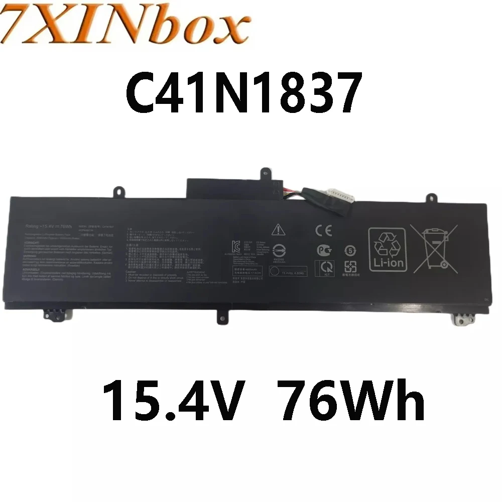 7XINbox C41N1837 15.4V 76Wh Laptop Battery for ASUS ROG Zephyrus GU502G GU502GV GA502DU GX502GV 0B200-03380100
7XINbox C41N1837 15.4V 76Wh Laptop Battery for ASUS ROG Zephyrus GU502G GU502GV GA502DU GX502GV 0B200-03380100