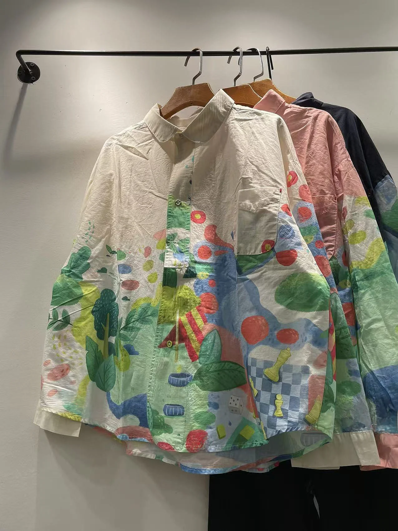 Spring Autumn Women's Loose Fit Pure Cotton Long Sleeve Shirt Korean Style Printed Patch Pocket Casual Breathable Ladies Blouse
Spring Autumn Women's Loose Fit Pure Cotton Long Sleeve Shirt Korean Style Printed Patch Pocket Casual Breathable Ladies Blouse