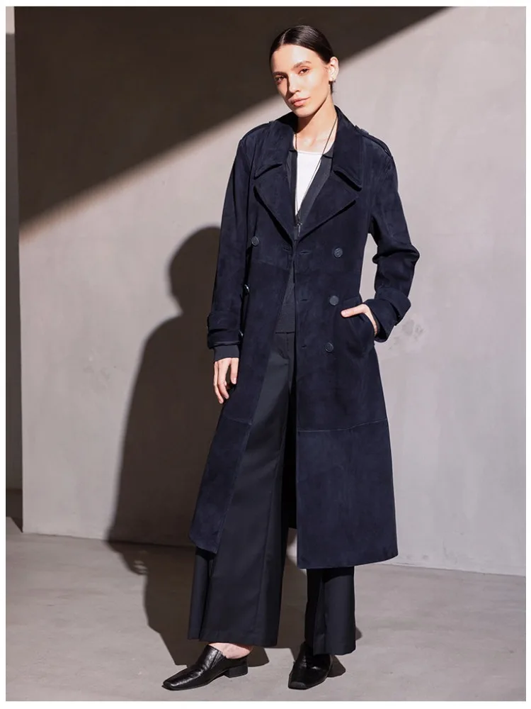 High-end Natural Sheepskin Coat Women's High Quality Suede Sheepskin Jacket Three-Dimensional Cut Long Real Leather Trench
High-end Natural Sheepskin Coat Women's High Quality Suede Sheepskin Jacket Three-Dimensional Cut Long Real Leather Trench
