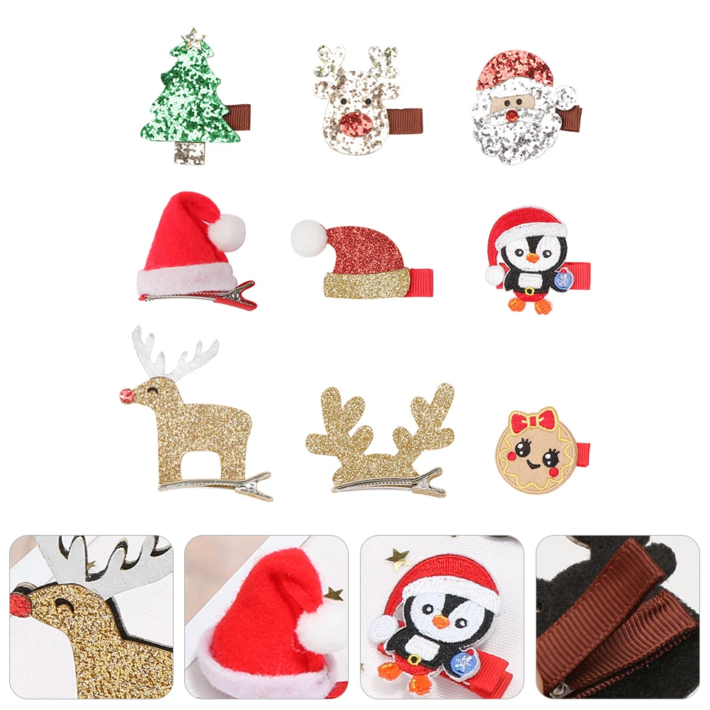 9Pcs Christmas Cartoon Hair Clips Barrettes Party Hairpins Holiday Hair Accessories Christmas Hairpin
9Pcs Christmas Cartoon Hair Clips Barrettes Party Hairpins Holiday Hair Accessories Christmas Hairpin