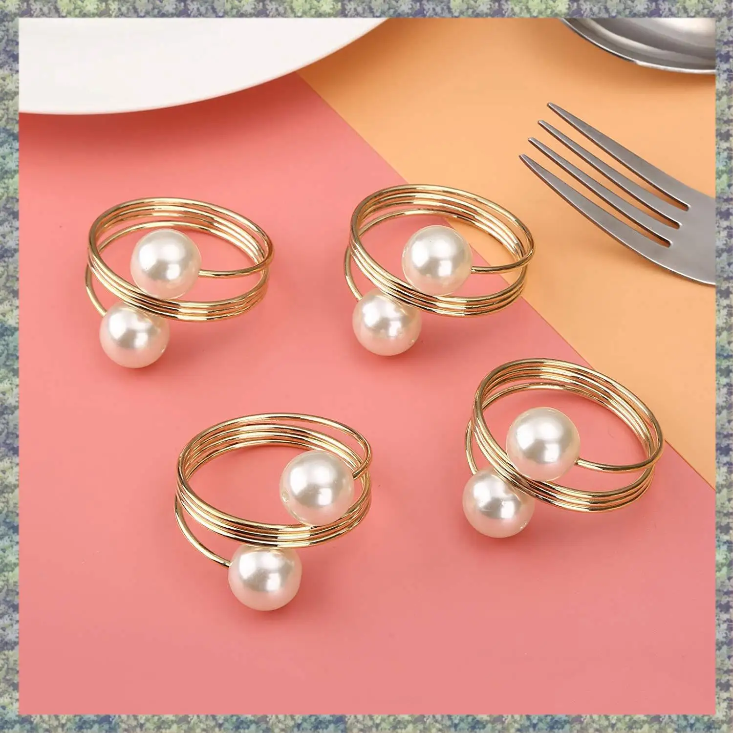 WON 12Pcs Pearl Napkin Buckle Hoop Napkin Rings Circle Serviette Holder For Wedding Hotel Supplies Table Decoration, Gold
WON 12Pcs Pearl Napkin Buckle Hoop Napkin Rings Circle Serviette Holder For Wedding Hotel Supplies Table Decoration, Gold