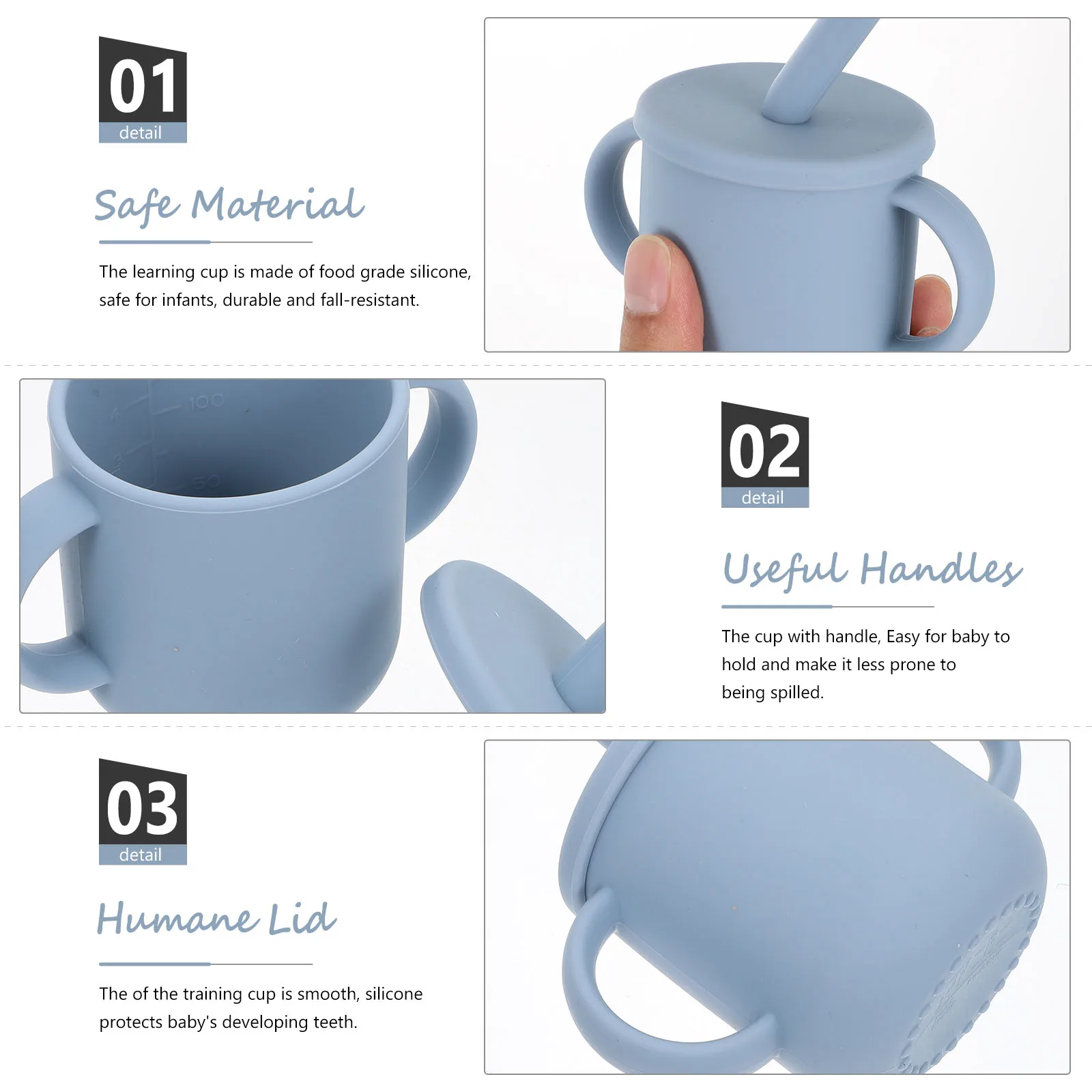 Toddler Training Water Mug Baby Silicone Cups Durable Spill Proof Infants Learning H Lid Protection Mosquito Resistant Cup
Toddler Training Water Mug Baby Silicone Cups Durable Spill Proof Infants Learning H Lid Protection Mosquito Resistant Cup