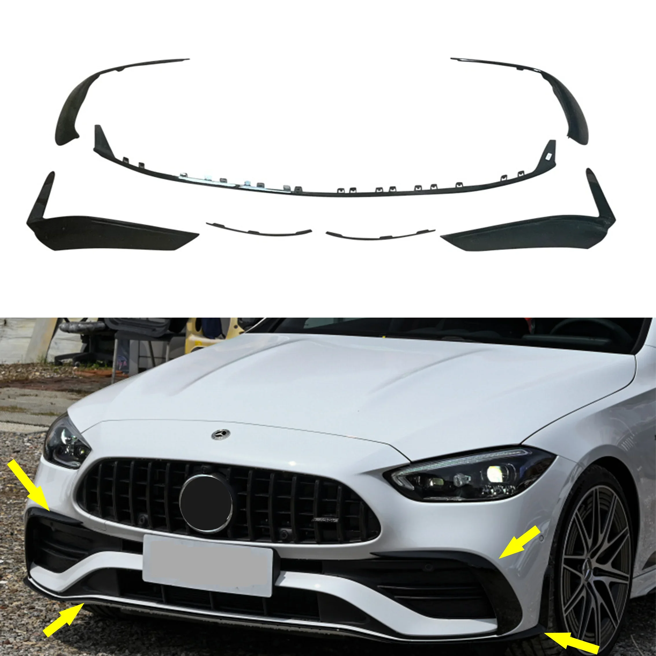 Suitable for Mercedes Benz C-Class W206 S206 C200 C260 C43 AMG 2022+front lip wind blade angle modification
Suitable for Mercedes Benz C-Class W206 S206 C200 C260 C43 AMG 2022+front lip wind blade angle modification