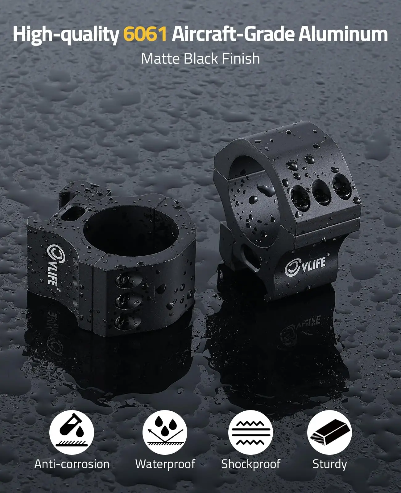 CVLIFE 2 Pieces 30mm Scope Rings Mount Precision Optics Riflescope Mounting Kit for Picatinny Rail 0.9" 1.0" 1.26" Height
CVLIFE 2 Pieces 30mm Scope Rings Mount Precision Optics Riflescope Mounting Kit for Picatinny Rail 0.9" 1.0" 1.26" Height
