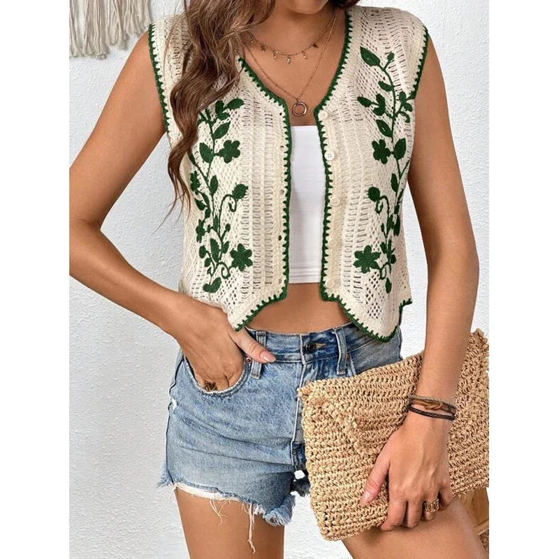 CPSYMYM Crop Sleeveless Vest Woman Button Up Knit Vest Women Streetwear Spring Waistcoat Jackets Y2K Pockets Loose Short Sweater
CPSYMYM Crop Sleeveless Vest Woman Button Up Knit Vest Women Streetwear Spring Waistcoat Jackets Y2K Pockets Loose Short Sweater