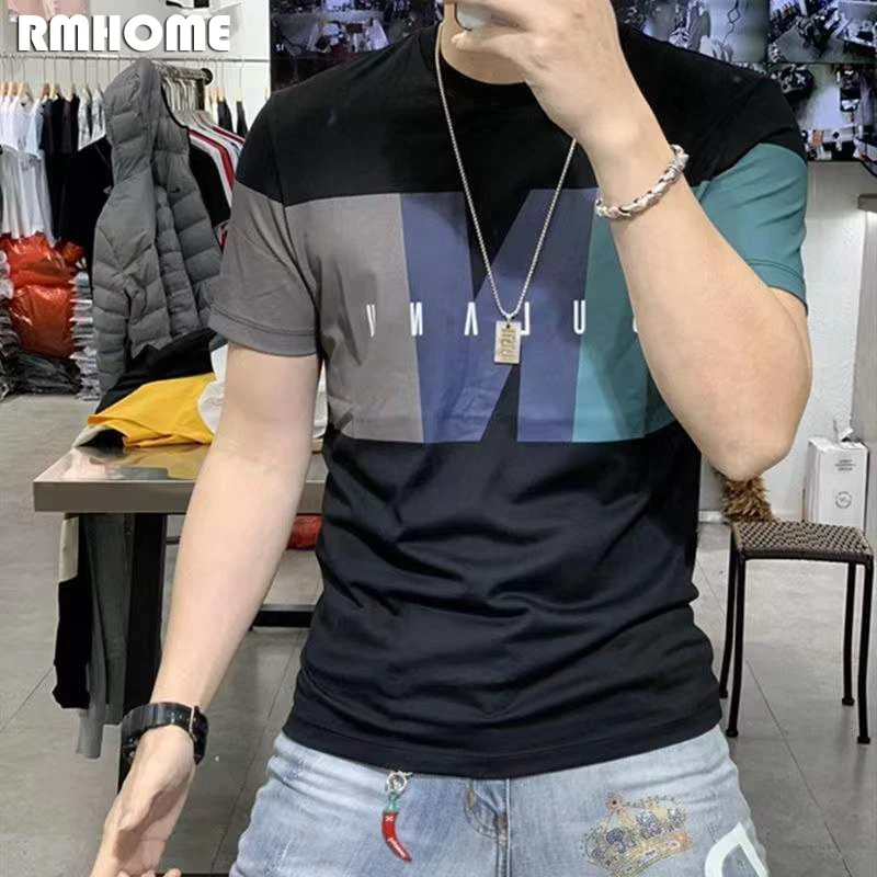 Summer Short Sleeve T-shirt Men's O-neck New Trend Printing Cotton Korean Slim Casual Tees Fashion Brand High-quality Clothing
Summer Short Sleeve T-shirt Men's O-neck New Trend Printing Cotton Korean Slim Casual Tees Fashion Brand High-quality Clothing