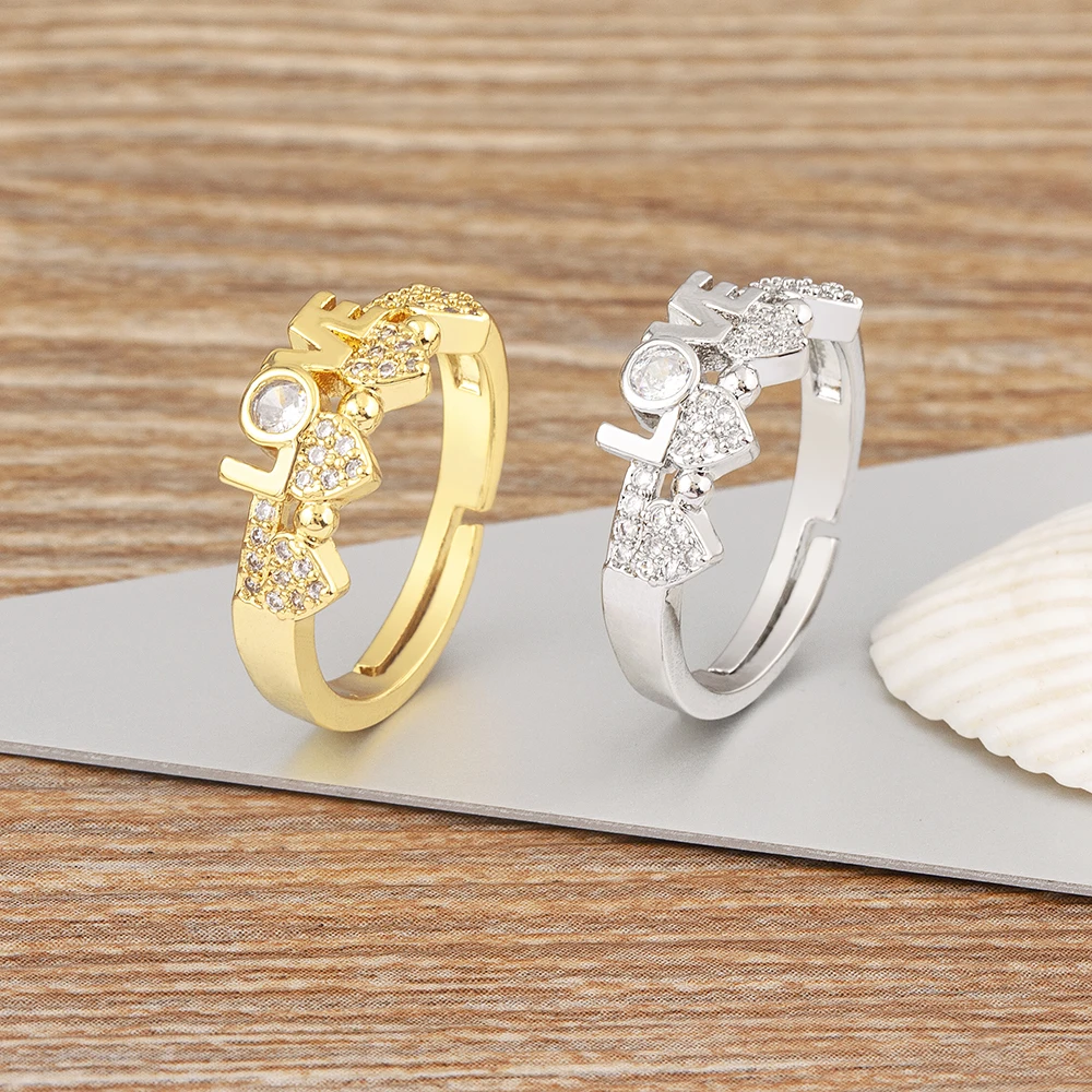 Nidin Personality Creative Design Love Letters Open Adjustable Heart Shape Rings For Women Girl Gold/Silver Color Finger Jewelry
Nidin Personality Creative Design Love Letters Open Adjustable Heart Shape Rings For Women Girl Gold/Silver Color Finger Jewelry