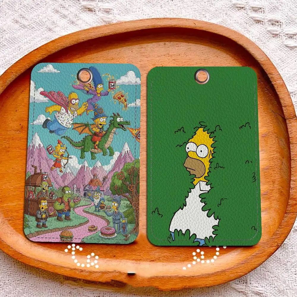 Держатель для карт из ПУ в стиле мультфильма «Симпсоны» с брелоком — защитный чехол для банковских карт, карт метро и автобусов
Держатель для карт из ПУ в стиле мультфильма «Симпсоны» с брелоком — защитный чехол для банковских карт, карт метро и автобусов