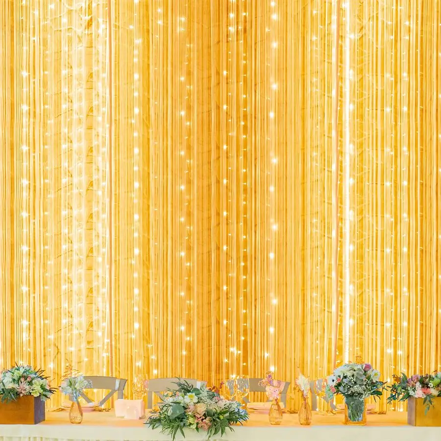 600 LED Window Curtain String Light for Wedding Party Home Garden Bedroom Outdoor Indoor Wall, Warm White
600 LED Window Curtain String Light for Wedding Party Home Garden Bedroom Outdoor Indoor Wall, Warm White