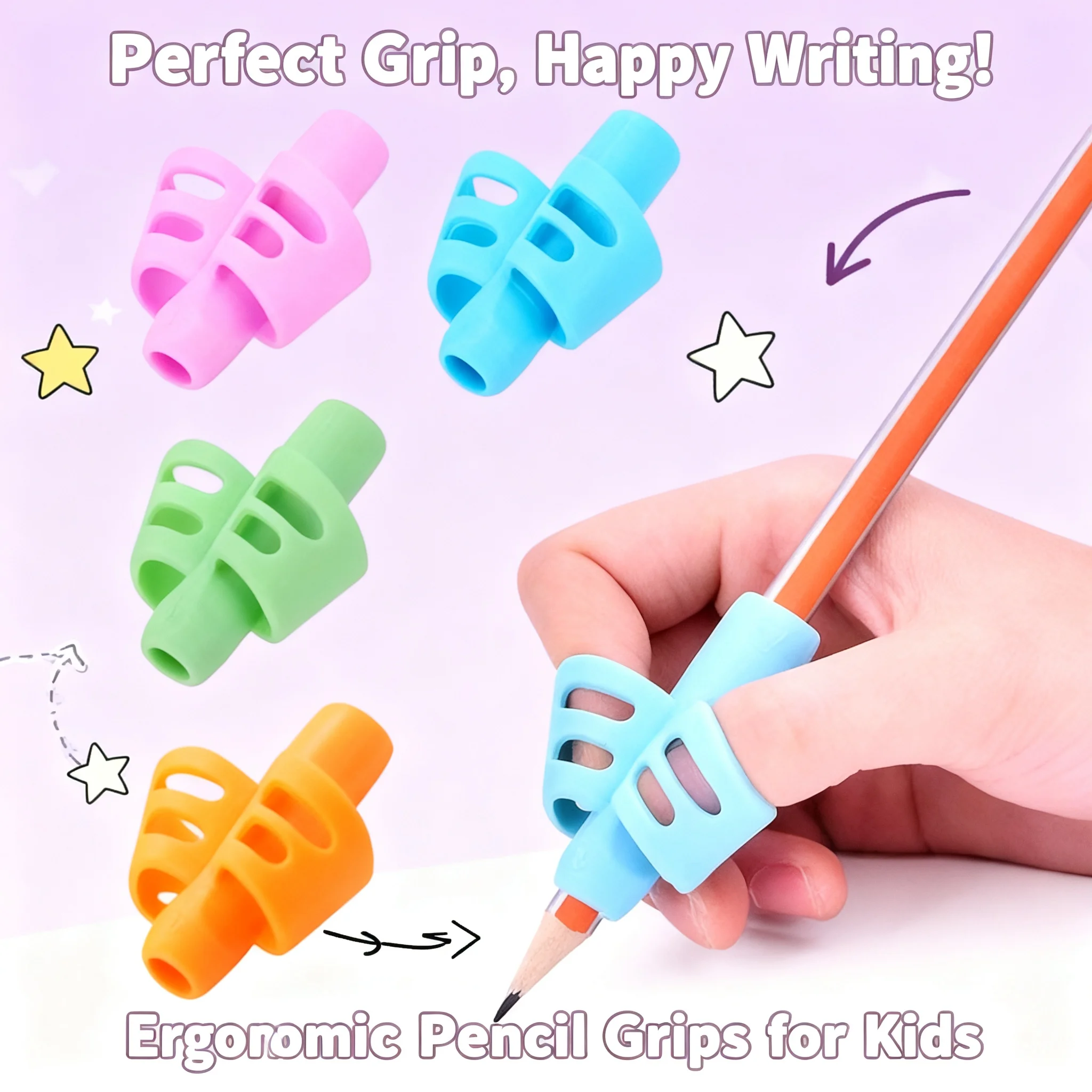 Silicone Pen Grip Writing Aid Pencil Holder Correction Device for Kids Learning 1/3pcs Children Students Practise Posture
Silicone Pen Grip Writing Aid Pencil Holder Correction Device for Kids Learning 1/3pcs Children Students Practise Posture