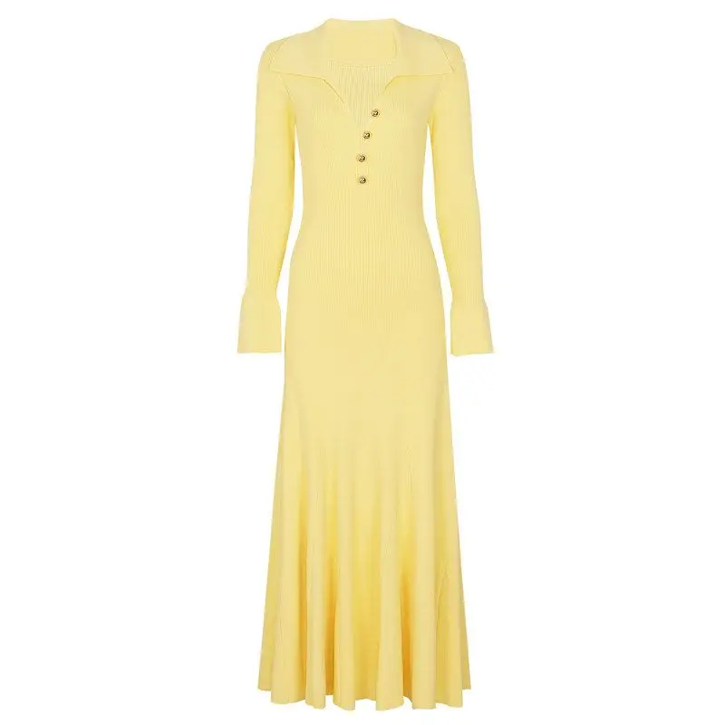 Elegant Long Sleeve Knitted Dress Button Collar Slimming Fit Midi Dress South Oil Quality Spring New Style Versatile Casual D...
Elegant Long Sleeve Knitted Dress Button Collar Slimming Fit Midi Dress South Oil Quality Spring New Style Versatile Casual D...
