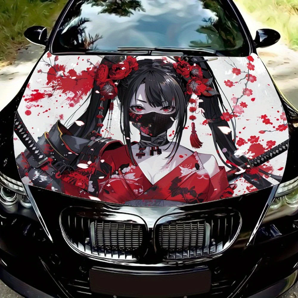Blood-red ink: the cold and beautiful killing figure of the samurai in kimono; car vinyl wraps, car engine hood graphics, packag
Blood-red ink: the cold and beautiful killing figure of the samurai in kimono; car vinyl wraps, car engine hood graphics, packag