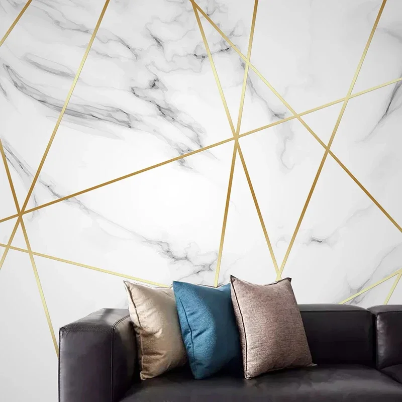 Custom Size Modern 3D Geometric Lines White Marble Texture Paper Waterproof Wall Mural Decals for Living Room Kitchen Wallpaper
Custom Size Modern 3D Geometric Lines White Marble Texture Paper Waterproof Wall Mural Decals for Living Room Kitchen Wallpaper