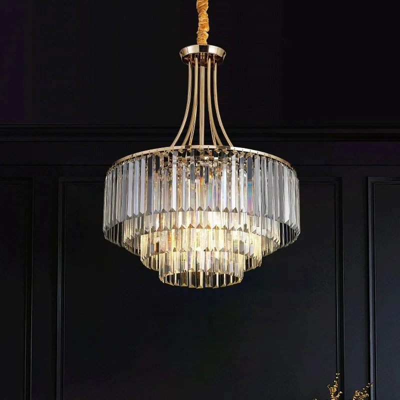 Современные роскошные светодиодные потолочные люстры, дизайн K9, блестящий кристалл, высококачественный подвесной светильник для спальни, столовой, украшения дома
Современные роскошные светодиодные потолочные люстры, дизайн K9, блестящий кристалл, высококачественный подвесной светильник для спальни, столовой, украшения дома