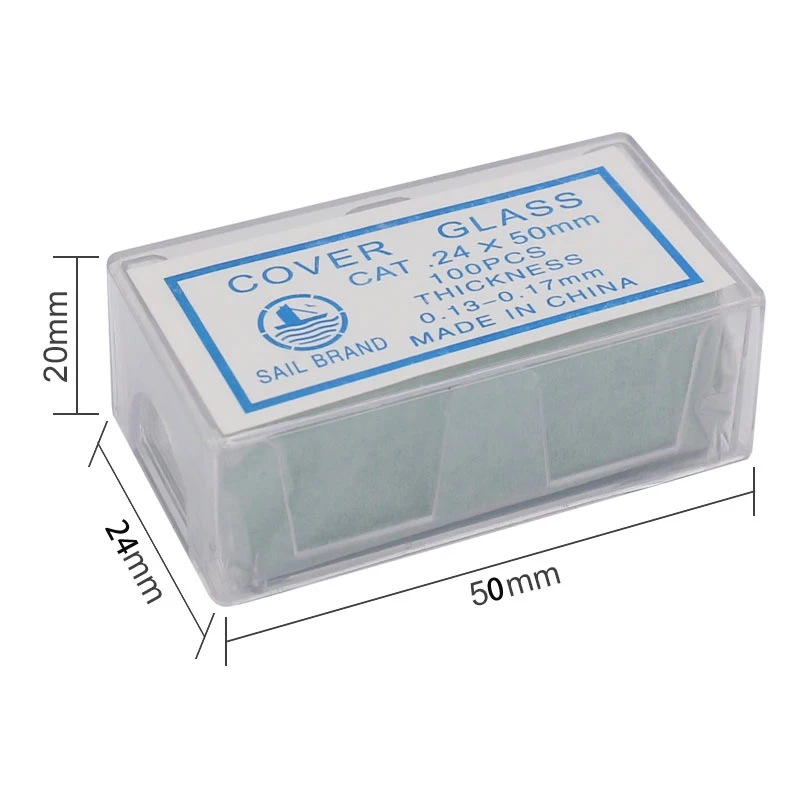 100PCS 24x50 mm Microscope Glass Slides Cover Slips Blank Slides Microscope Accessories 0.13-0.17 mm Thickness
100PCS 24x50 mm Microscope Glass Slides Cover Slips Blank Slides Microscope Accessories 0.13-0.17 mm Thickness