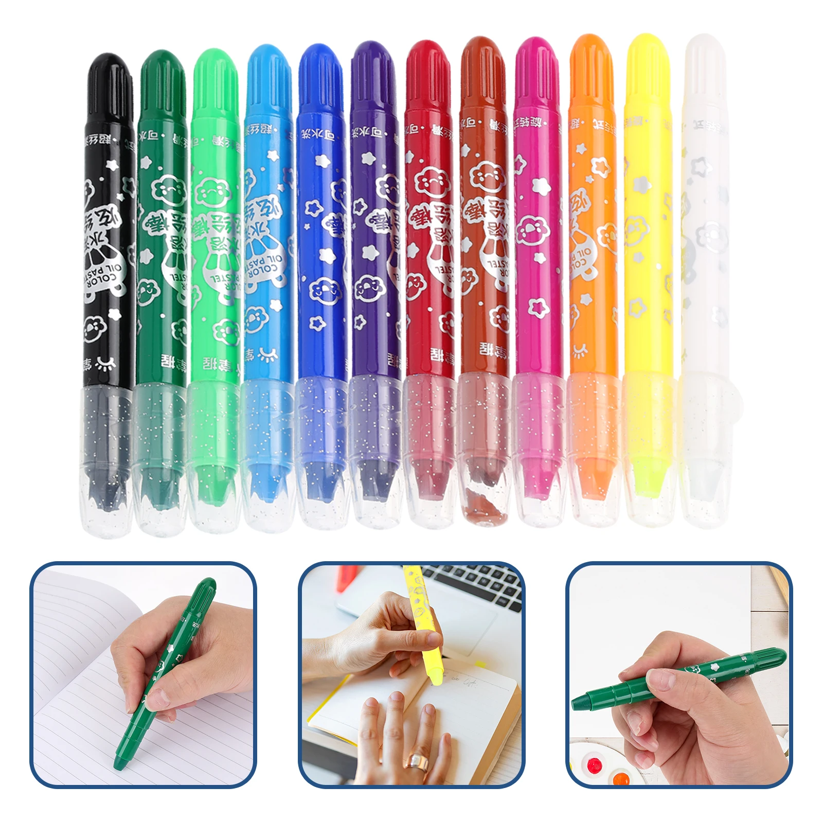12 Pcs Crayons Kids Drawing Toddlers Oil Multicolor Graffiti Painting Plastic Rotating Children Art Supplies Safe Wax Set
12 Pcs Crayons Kids Drawing Toddlers Oil Multicolor Graffiti Painting Plastic Rotating Children Art Supplies Safe Wax Set
