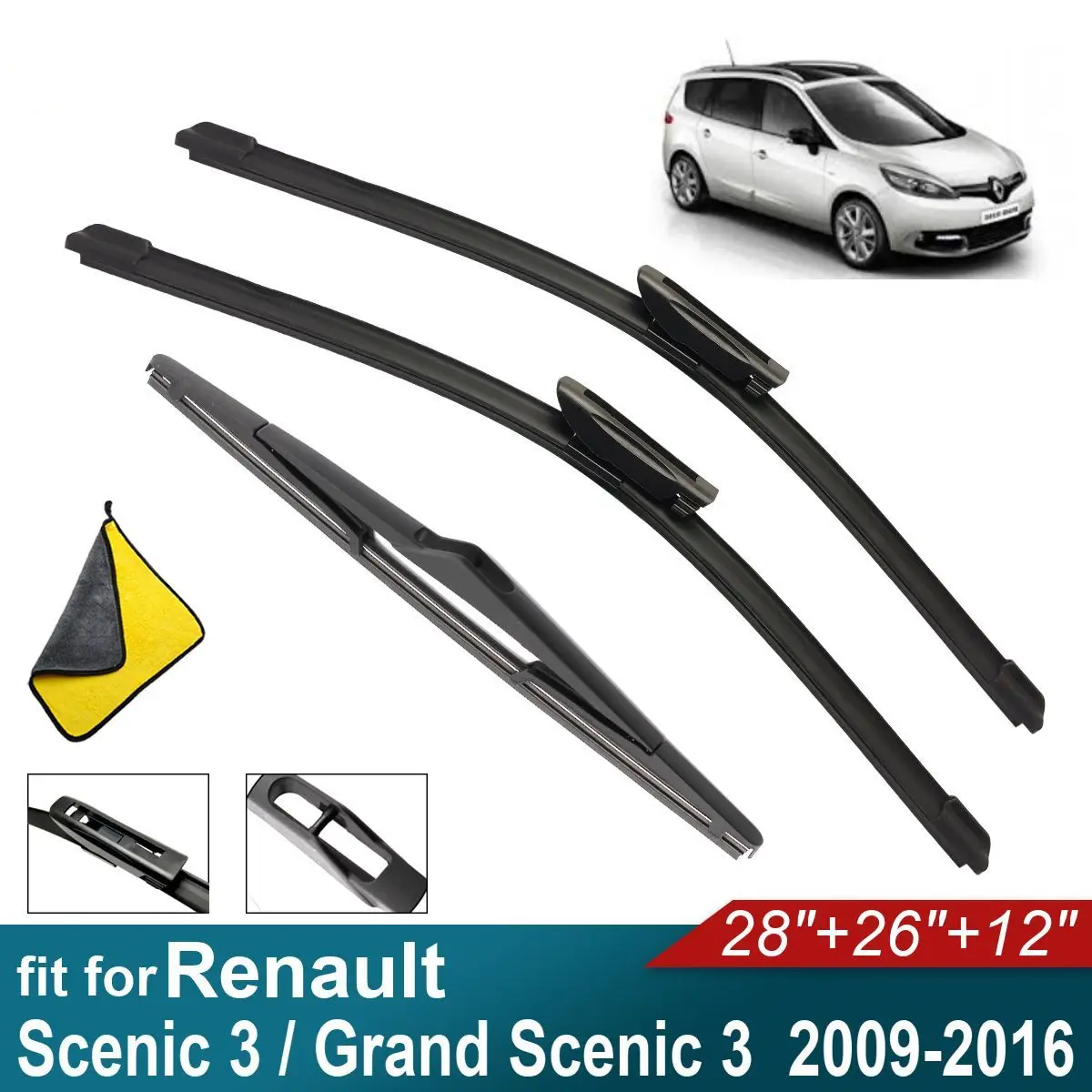 Car Windshield Wiper Blades Fit For Renault Scenic 3 / Grand Scenic 3 Rear Wiper Blades Soft Rubber Auto Front Windscreen
Car Windshield Wiper Blades Fit For Renault Scenic 3 / Grand Scenic 3 Rear Wiper Blades Soft Rubber Auto Front Windscreen