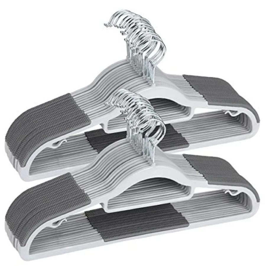 Plastic Hangers 50 Pack Heavy Duty Dry Wet Clothes Hangers with Non-Slip Pads Space Saving 0.2" Thickness Super Lightweight Org
Plastic Hangers 50 Pack Heavy Duty Dry Wet Clothes Hangers with Non-Slip Pads Space Saving 0.2" Thickness Super Lightweight Org