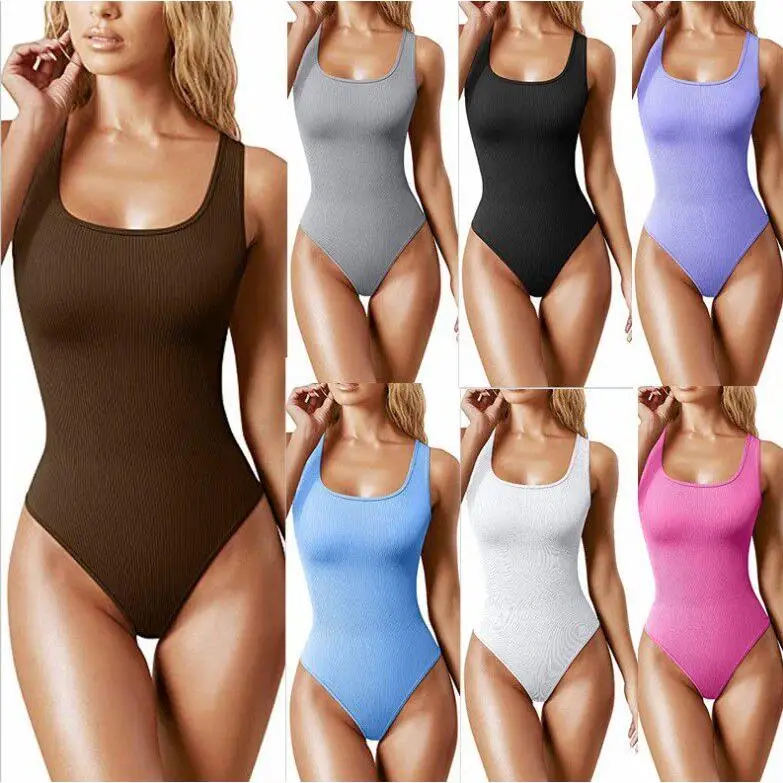 Summer Style Women's Sleeveless U-Neck Close-Fitting Bodysuit Versatile Thin Cotton Blend Fabric Low Waist Short Pants
Summer Style Women's Sleeveless U-Neck Close-Fitting Bodysuit Versatile Thin Cotton Blend Fabric Low Waist Short Pants