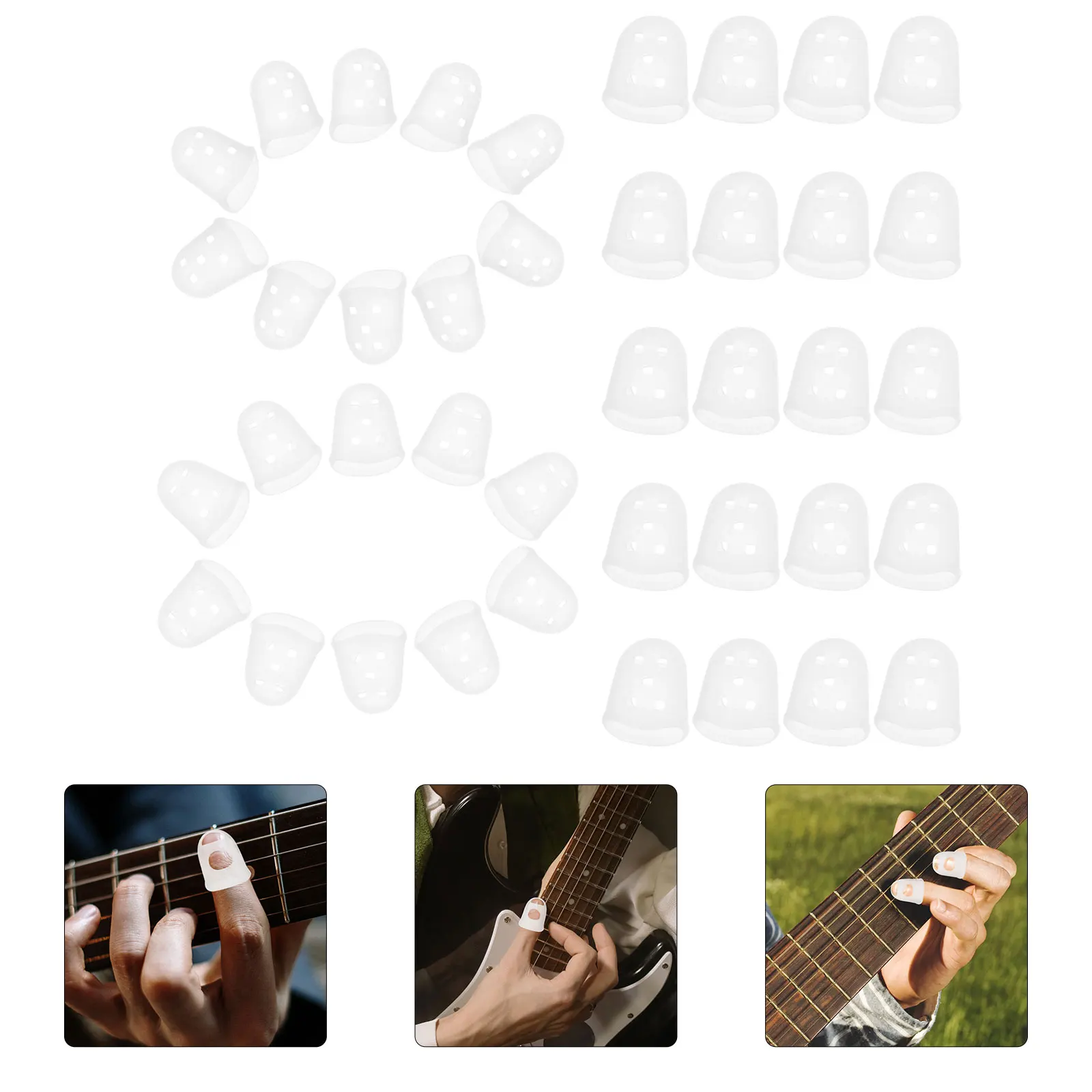 40 Pcs Guitar Protectors Silicone Sleeves Shield Hand Comfortable Finger Covers for Strings Practice Guitar Players Soft for Men
40 Pcs Guitar Protectors Silicone Sleeves Shield Hand Comfortable Finger Covers for Strings Practice Guitar Players Soft for Men