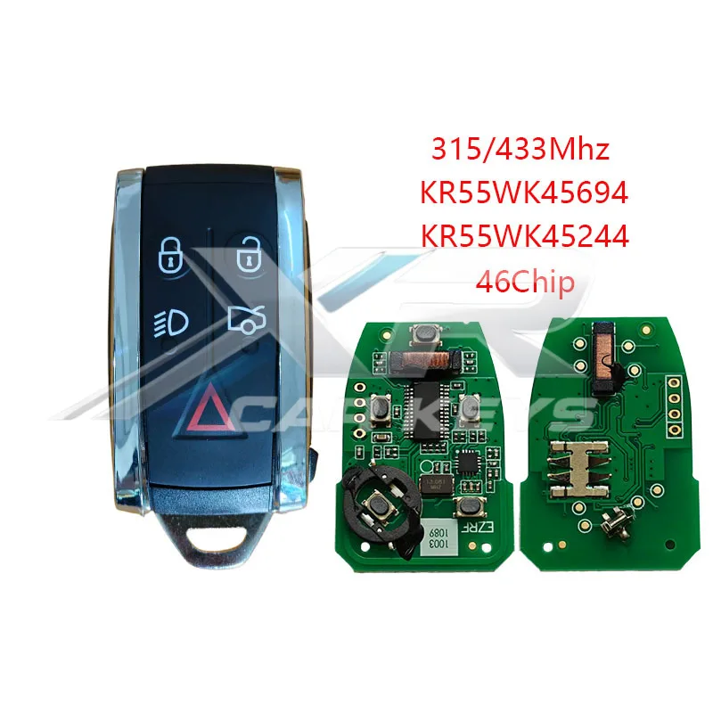 5Button ID46 PCF7953 Chip 315/433MHz Car Remote Smart Key For Jaguar XF XK XFR XKR XJ8 XK8 KR55WK49244 KR55WK45694
5Button ID46 PCF7953 Chip 315/433MHz Car Remote Smart Key For Jaguar XF XK XFR XKR XJ8 XK8 KR55WK49244 KR55WK45694