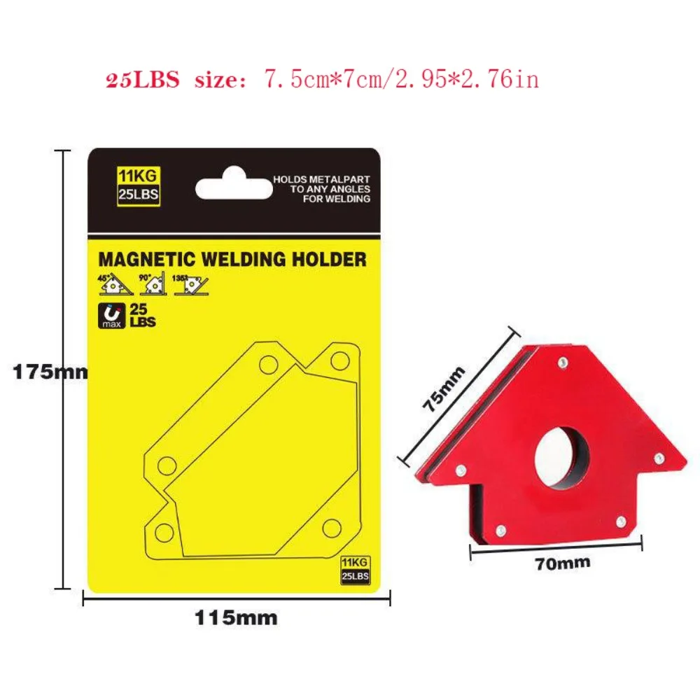 Practical 75LBS Soldering Locator 25LBS Magnetic Welding Magnet Holder 50LBS 3 Angle Electric Weld Auxiliary Suction Carpenter
Practical 75LBS Soldering Locator 25LBS Magnetic Welding Magnet Holder 50LBS 3 Angle Electric Weld Auxiliary Suction Carpenter