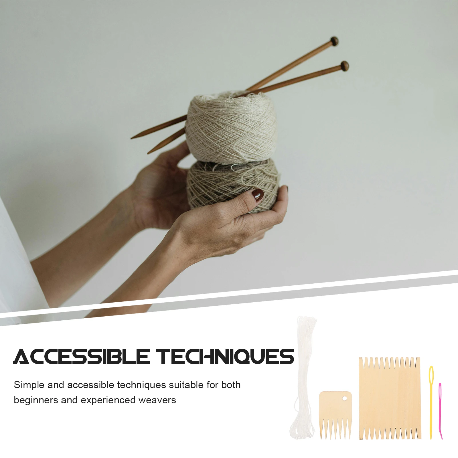 Wooden Weaving Tool Board 10x7 5x0 5cm Portable Set Big Eye Needles Yarn Weaving Boards For Sweaters Scarves Hats
Wooden Weaving Tool Board 10x7 5x0 5cm Portable Set Big Eye Needles Yarn Weaving Boards For Sweaters Scarves Hats
