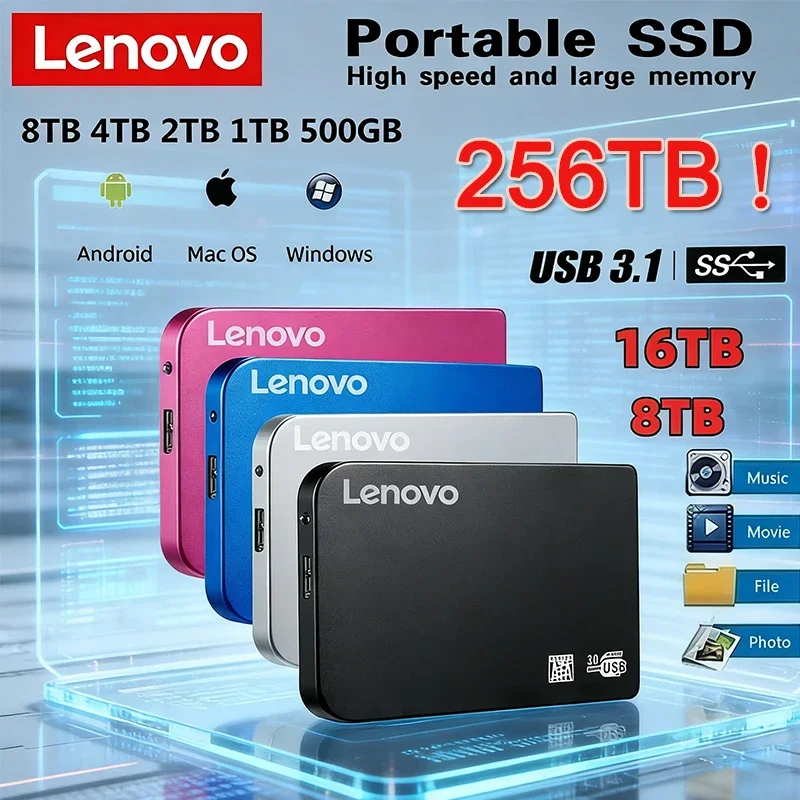 Внешний корпус для SSD-накопителя Lenovo 256 ТБ, высокоскоростной, USB 3.0, с кабелем USB 3.0, ABS-пластик
Внешний корпус для SSD-накопителя Lenovo 256 ТБ, высокоскоростной, USB 3.0, с кабелем USB 3.0, ABS-пластик