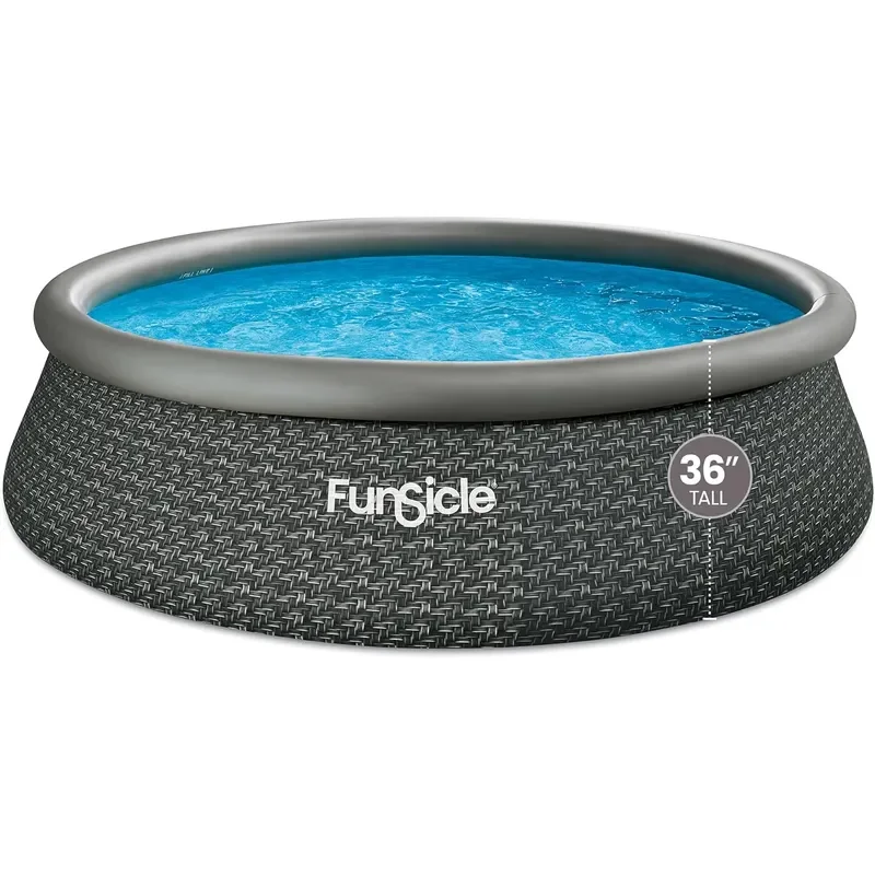 12ft x 36in Round Inflatable Above Ground Swimming Pool with 110V Filter Pump Easy Quick Setup Top Ring Design Outdoor Summer
12ft x 36in Round Inflatable Above Ground Swimming Pool with 110V Filter Pump Easy Quick Setup Top Ring Design Outdoor Summer