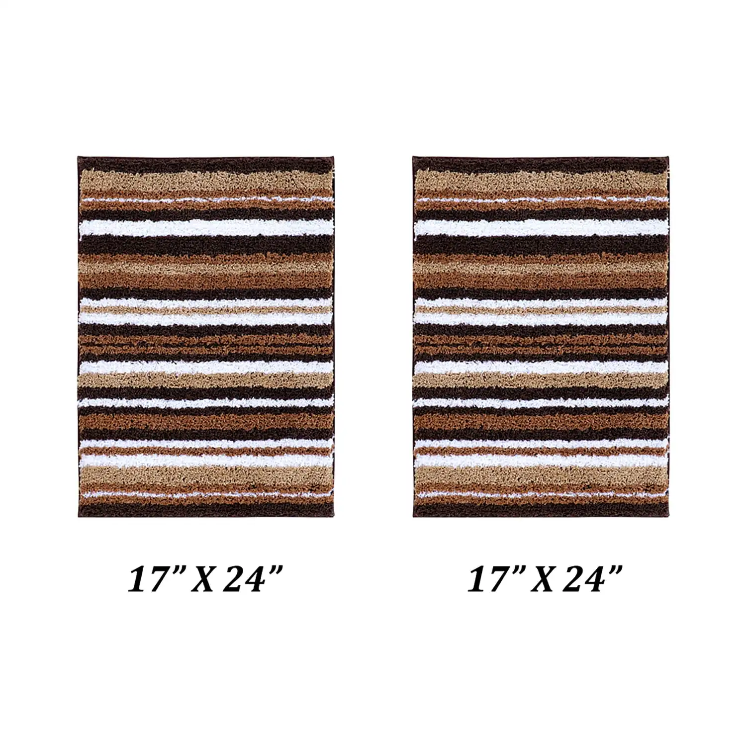 2 Piece Bathroom Rug Set 100% Polyester Soft Water Absorbent Non Slip Bath Mat Machine Washable Rug Griffie Collection - Brown
2 Piece Bathroom Rug Set 100% Polyester Soft Water Absorbent Non Slip Bath Mat Machine Washable Rug Griffie Collection - Brown