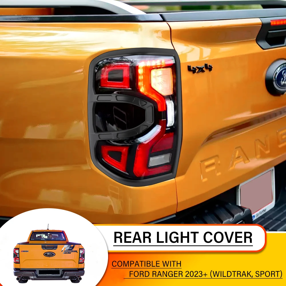 Tail Lights Taillight Cover For Ford Ranger 2023 2024 WILDTRAK SPORT Raptor Car Accessories Matte Black Car Light Cover 2pcs/set
Tail Lights Taillight Cover For Ford Ranger 2023 2024 WILDTRAK SPORT Raptor Car Accessories Matte Black Car Light Cover 2pcs/set