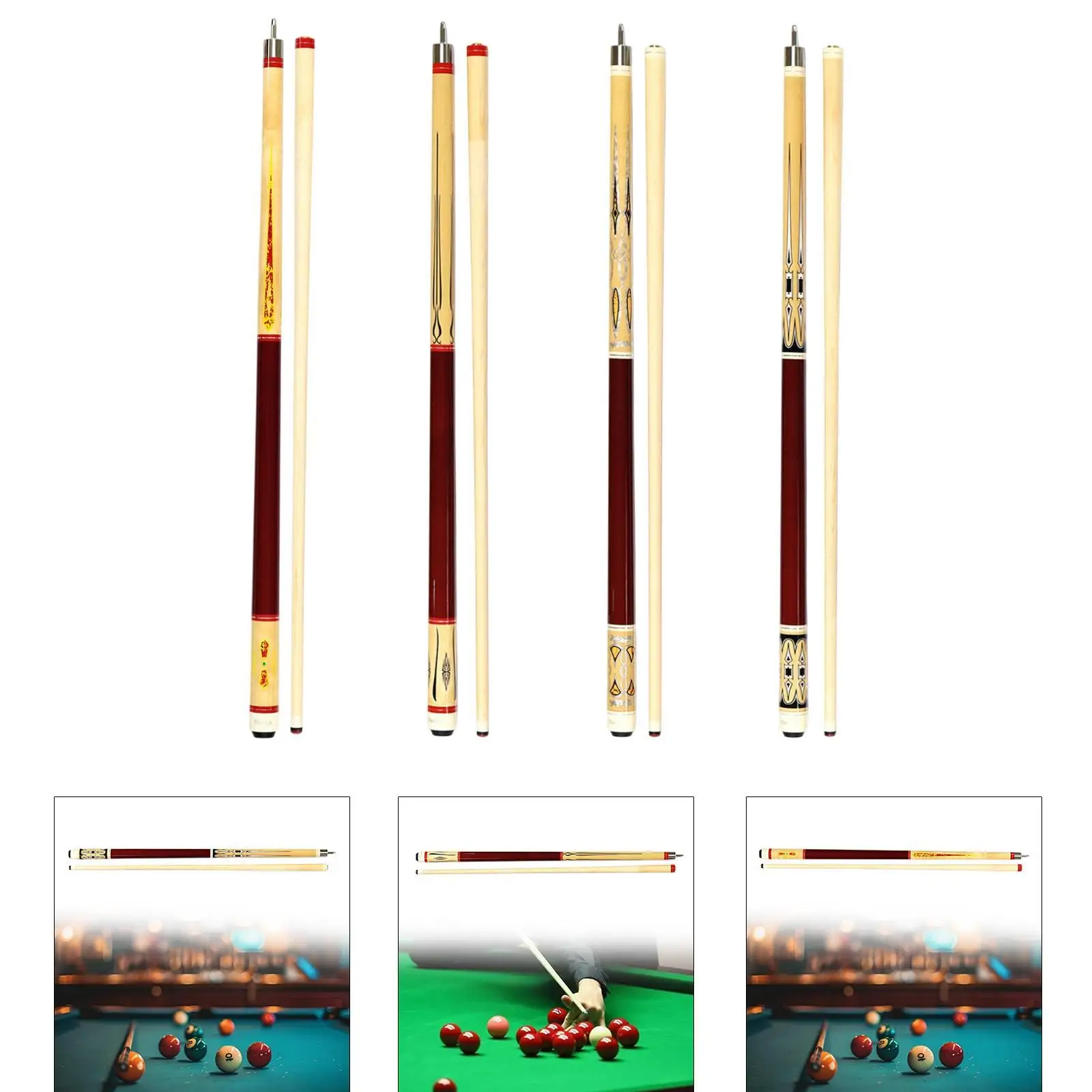 Pool Cue Stick Stainless Steel Joint 58" for Men Women Starters Practice
Pool Cue Stick Stainless Steel Joint 58" for Men Women Starters Practice