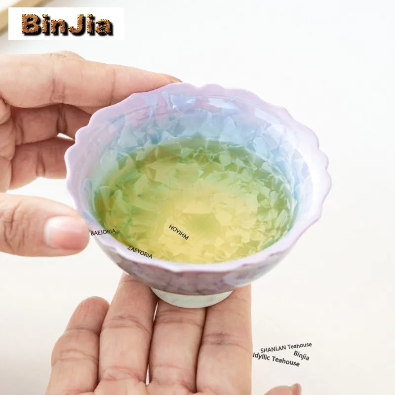 50ml Gradient Crystal Glaze Teacup Retro Tea Bowl Cup For Tea Tea-tasting Fragrance Cup Jianzhan Master Cups Household Cafes
50ml Gradient Crystal Glaze Teacup Retro Tea Bowl Cup For Tea Tea-tasting Fragrance Cup Jianzhan Master Cups Household Cafes