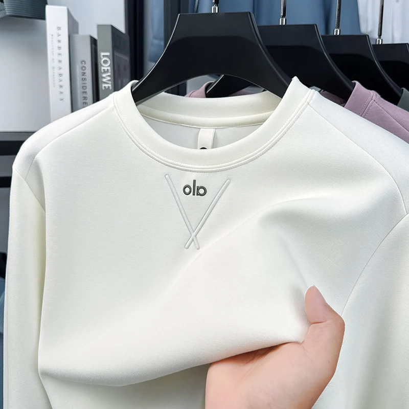 High End Quality Men's O-Neck T-Shirt Solid Color Simple Letter Print Long Sleeve Autumn Versatile Casual Sports Trend Menswear
High End Quality Men's O-Neck T-Shirt Solid Color Simple Letter Print Long Sleeve Autumn Versatile Casual Sports Trend Menswear