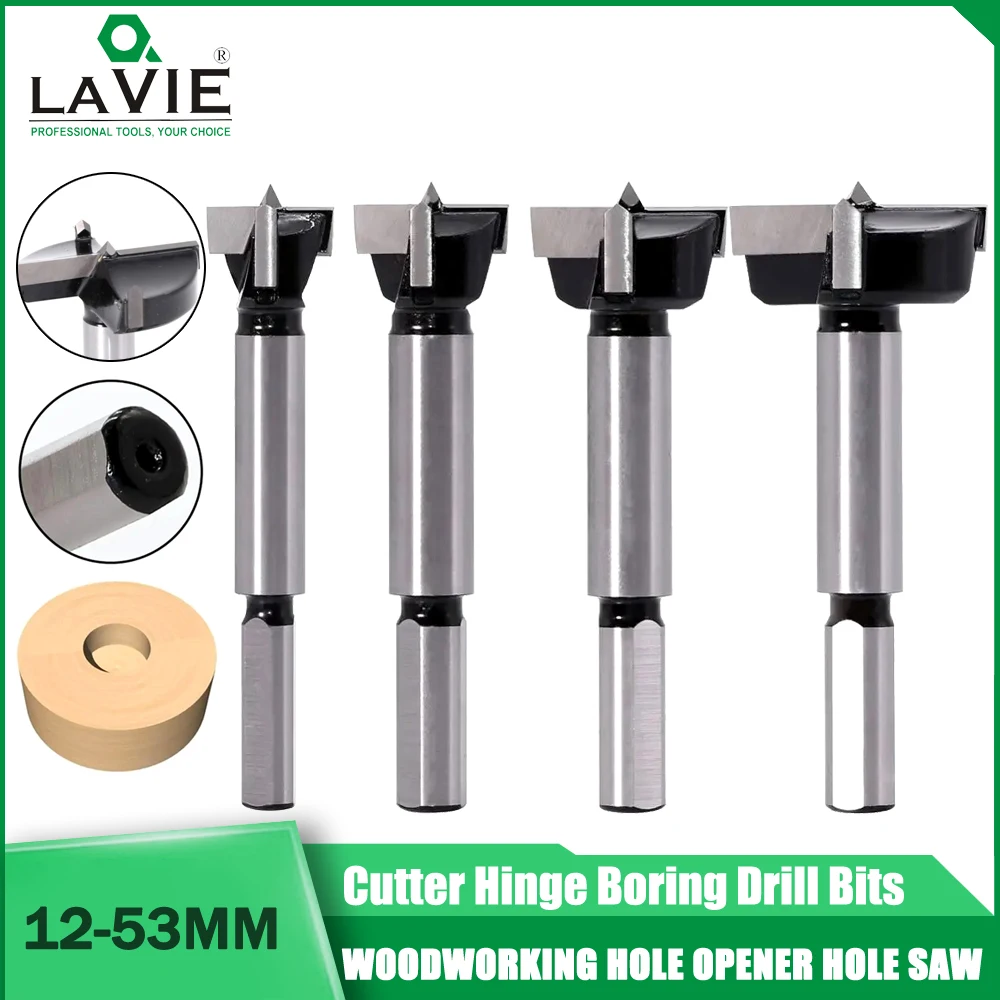LAVIE 12mm-53mm Triangular Handle Woodworking Hole Opener Hole Saw Cutter Hinge Boring Drill Bits Round Shank Tungsten Carbide
LAVIE 12mm-53mm Triangular Handle Woodworking Hole Opener Hole Saw Cutter Hinge Boring Drill Bits Round Shank Tungsten Carbide