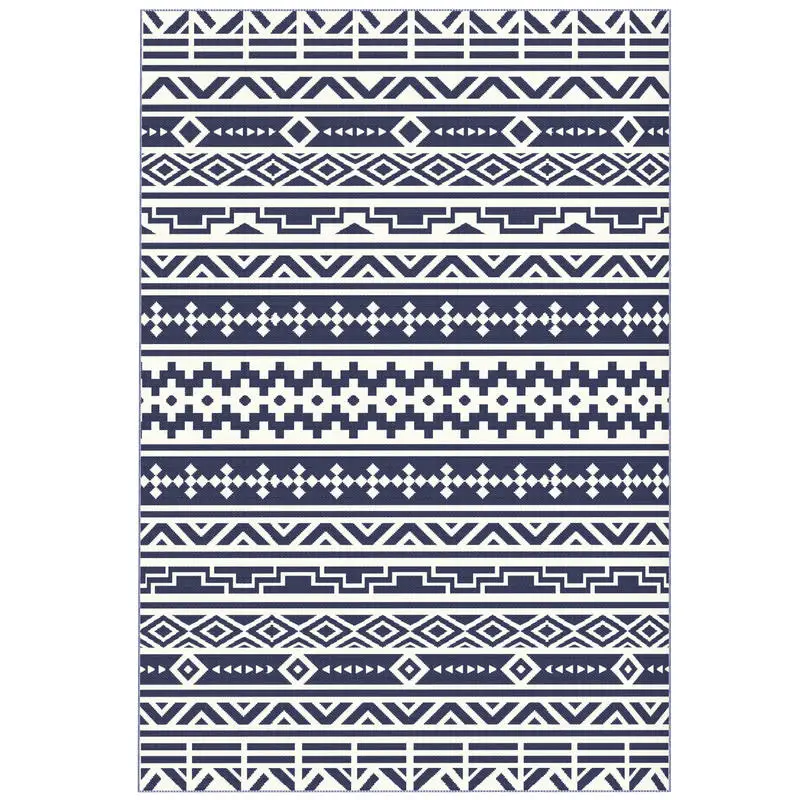 Reversible Outdoor Rug, Waterproof Plastic Straw with Carry Bag, 6' x 9', Blue &- White Geometric
Reversible Outdoor Rug, Waterproof Plastic Straw with Carry Bag, 6' x 9', Blue &- White Geometric