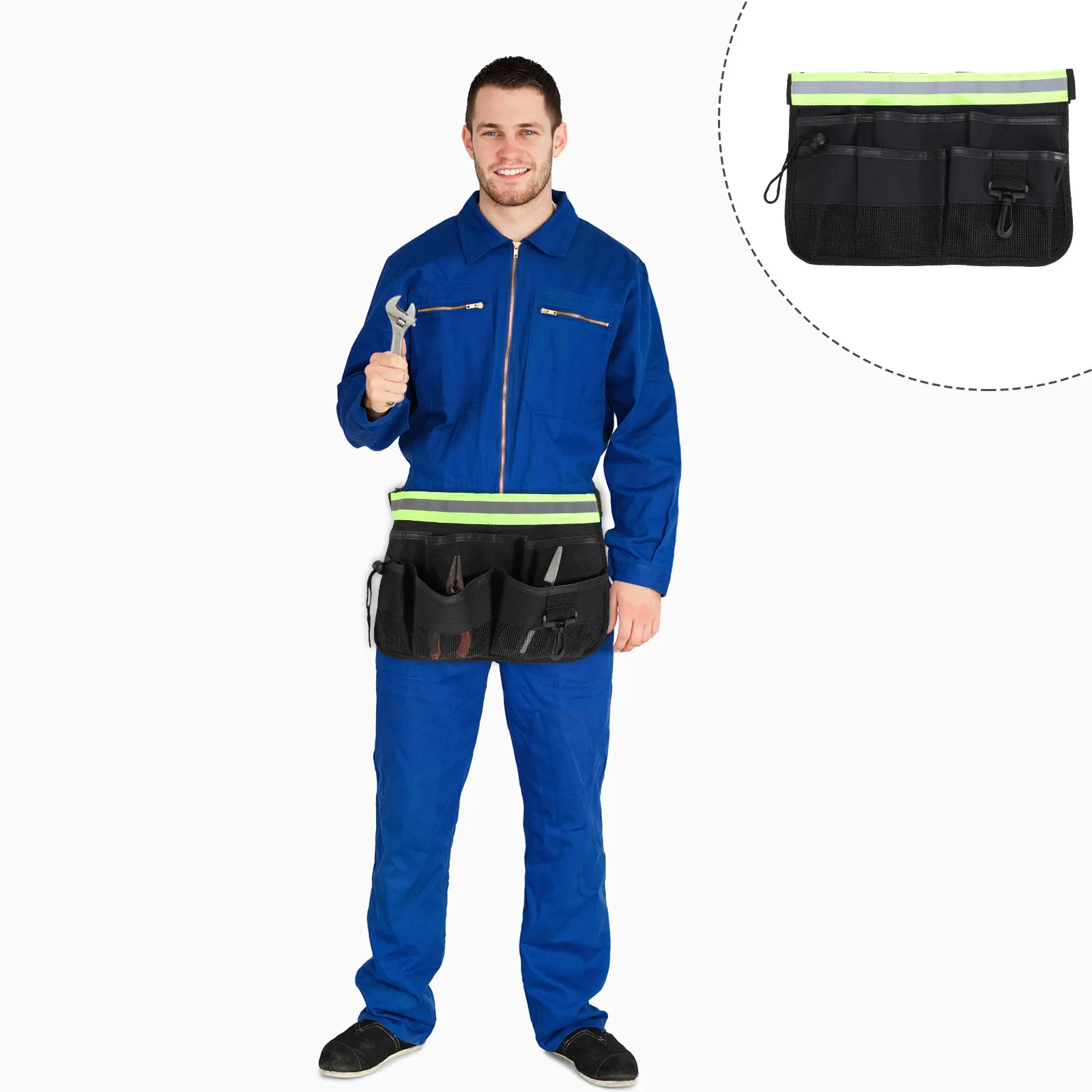 Multifunction Waist Tool Bag Thickened Oxford Cloth Work Pouch Adjustable Belt Tool Organizer Reflective Strip for Construction
Multifunction Waist Tool Bag Thickened Oxford Cloth Work Pouch Adjustable Belt Tool Organizer Reflective Strip for Construction