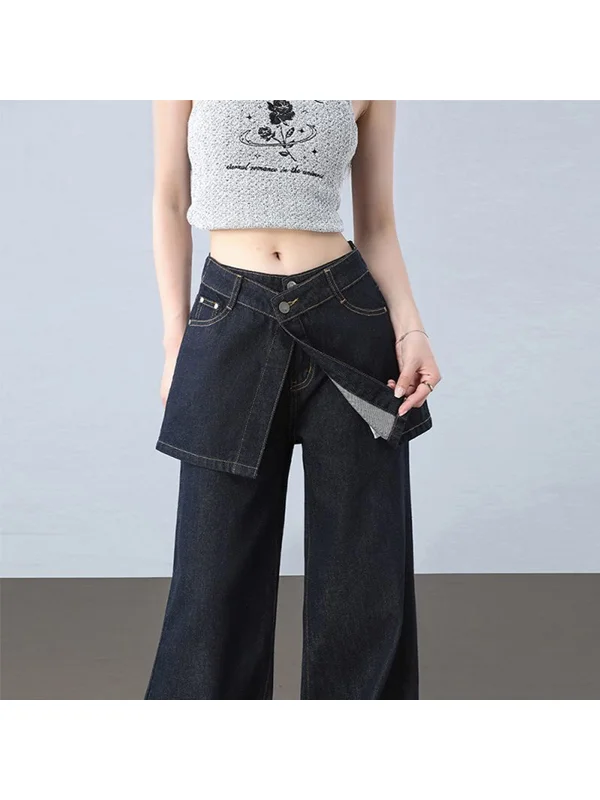 High Waist plus Size Denim Jeans Women's Loose Fit Patchwork Wide Leg Pants Spring Autumn Comfortable Lazy Sensation
High Waist plus Size Denim Jeans Women's Loose Fit Patchwork Wide Leg Pants Spring Autumn Comfortable Lazy Sensation