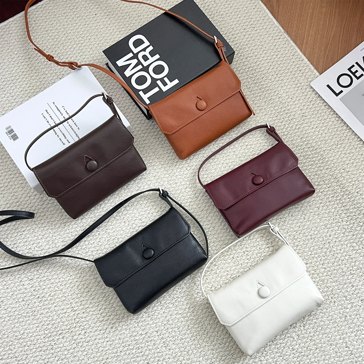 Lightweight Leather Phone Crossbody Pouch - Button-Flap Shoulder Bag, Compact Sling Purse for Smartphones & Daily Essentials
Lightweight Leather Phone Crossbody Pouch - Button-Flap Shoulder Bag, Compact Sling Purse for Smartphones & Daily Essentials