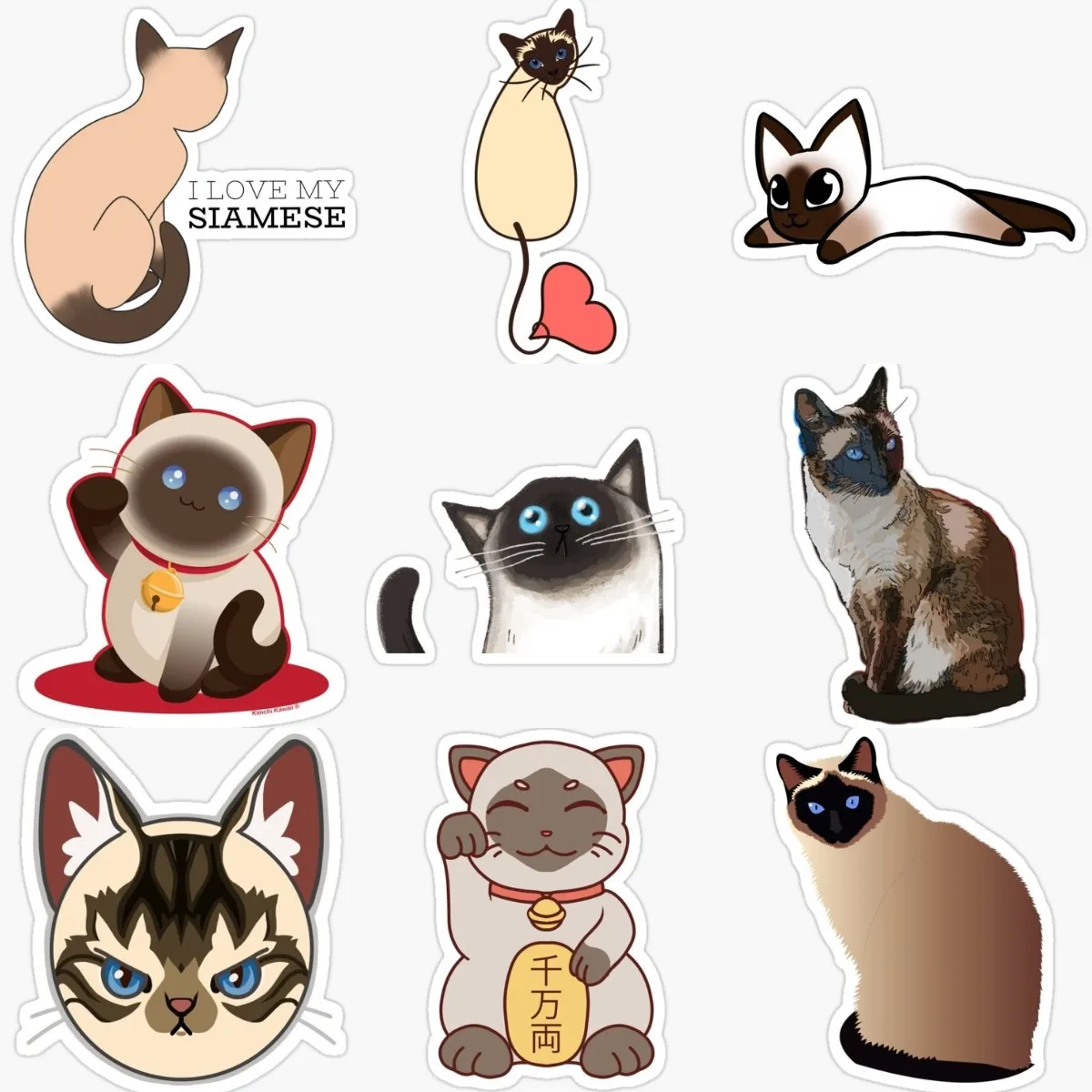 Siamese Cat Pets Cute Creative Stickers Accessories for Decorate Car Wall Room Table Motorcycle Off-road Helmet Camper Bumper
Siamese Cat Pets Cute Creative Stickers Accessories for Decorate Car Wall Room Table Motorcycle Off-road Helmet Camper Bumper