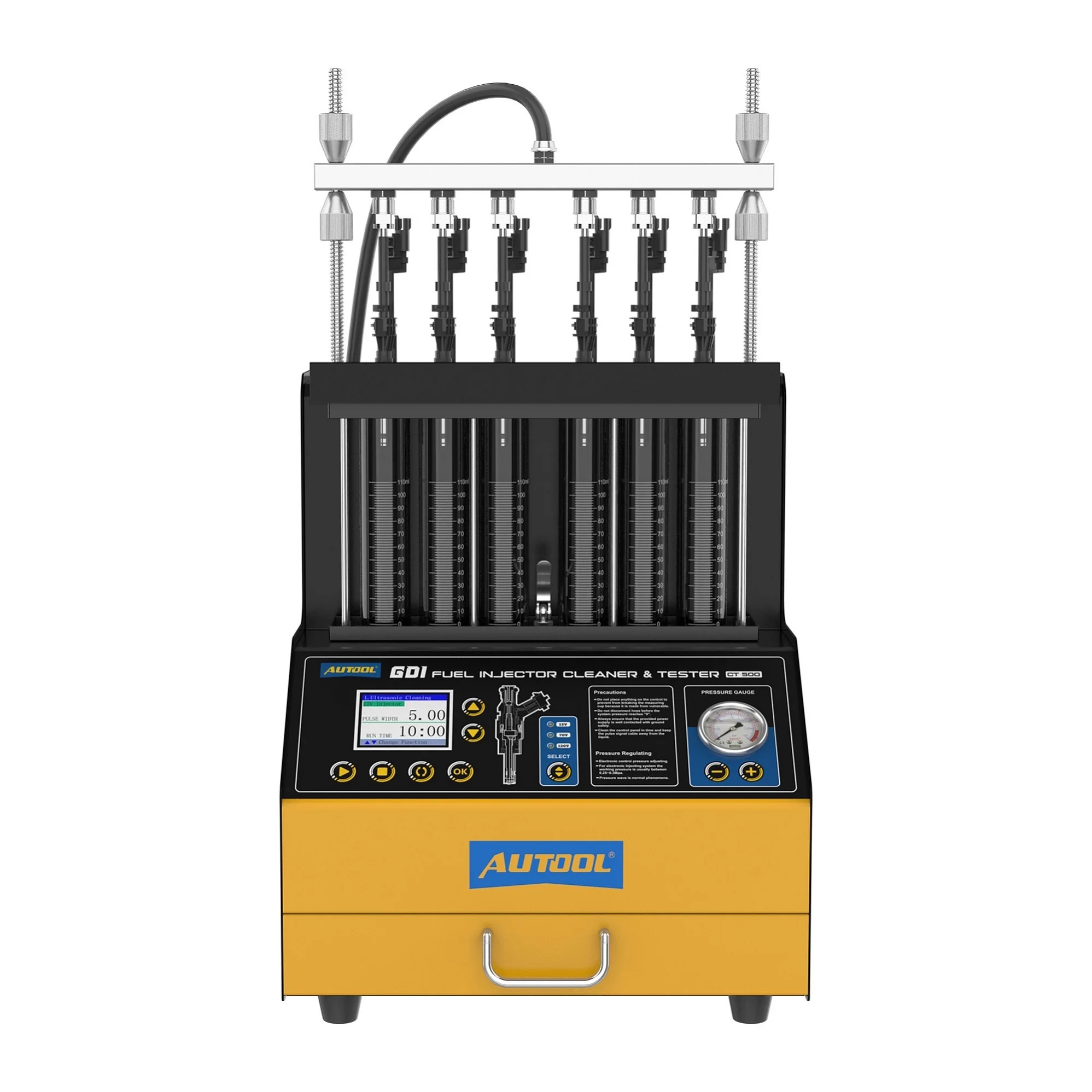 AUTOOL CT500 Ультразвуковая бензиновая машина для очистки топливных форсунок мотоцикла, оборудование
AUTOOL CT500 Ультразвуковая бензиновая машина для очистки топливных форсунок мотоцикла, оборудование
