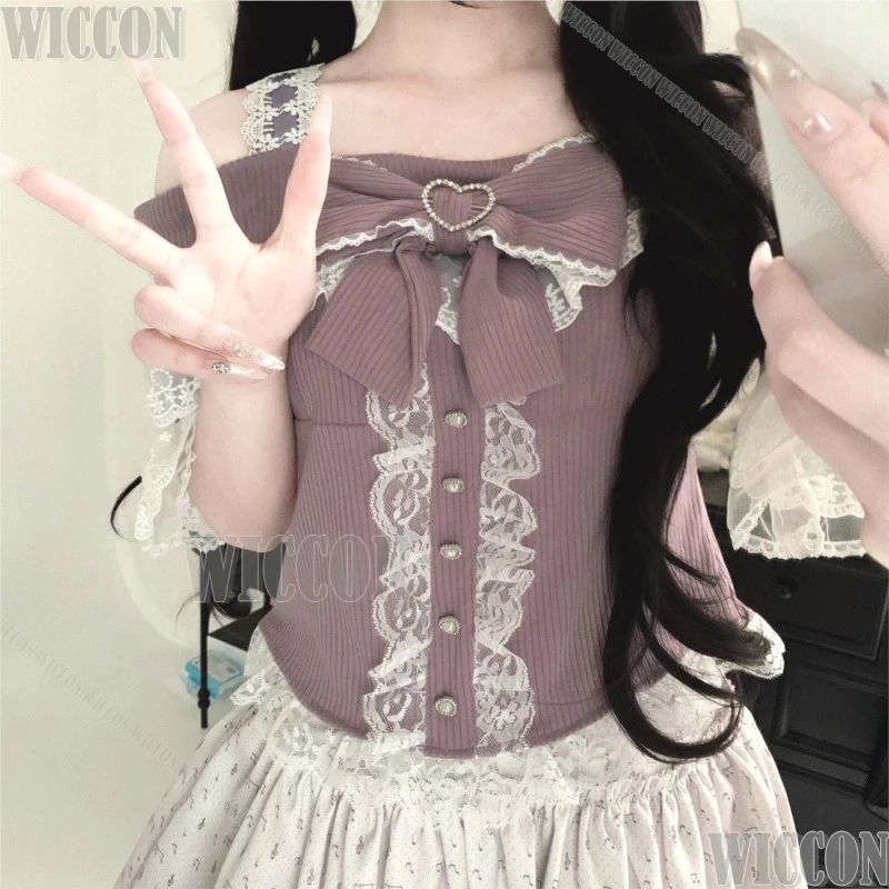Jirai Kei Young Woman Off-the-shoulder short-sleeved blouse lace top Cosplay Halloween Christmas Event Festival Y2K Carnaval
Jirai Kei Young Woman Off-the-shoulder short-sleeved blouse lace top Cosplay Halloween Christmas Event Festival Y2K Carnaval
