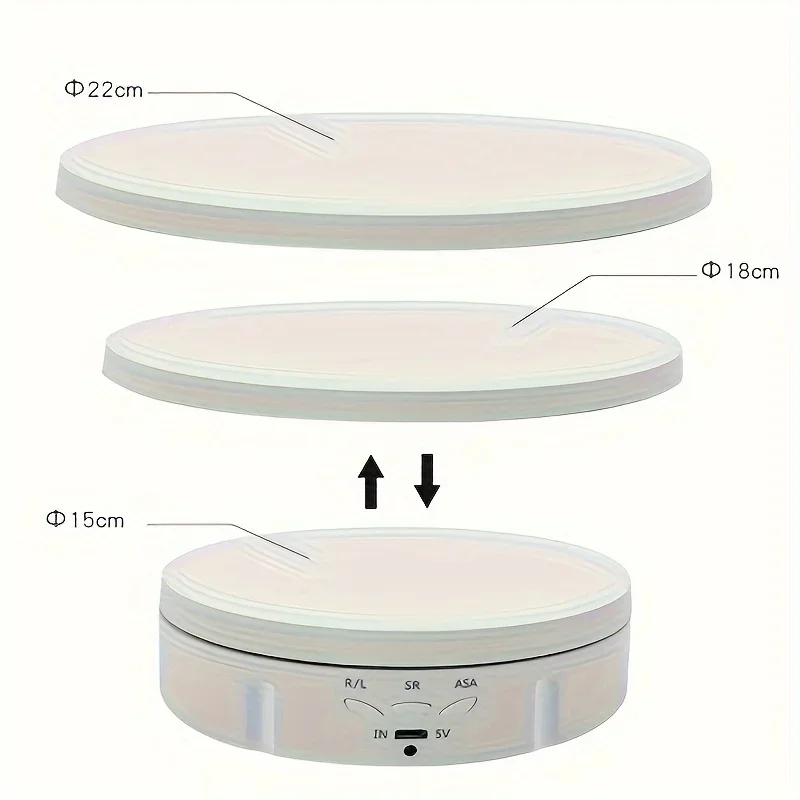 Photography Turntable Electric Rotating Display Stand 360 Degree with Remote Control Motorized Turntable for Photos or Videos
Photography Turntable Electric Rotating Display Stand 360 Degree with Remote Control Motorized Turntable for Photos or Videos
