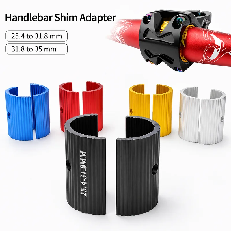 Aluminum Bike Handlebar Shim 25.4-31.8 31.8-35mm Stem Reducer Adapter Clamp Sleeve for MTB Road Bike
Aluminum Bike Handlebar Shim 25.4-31.8 31.8-35mm Stem Reducer Adapter Clamp Sleeve for MTB Road Bike