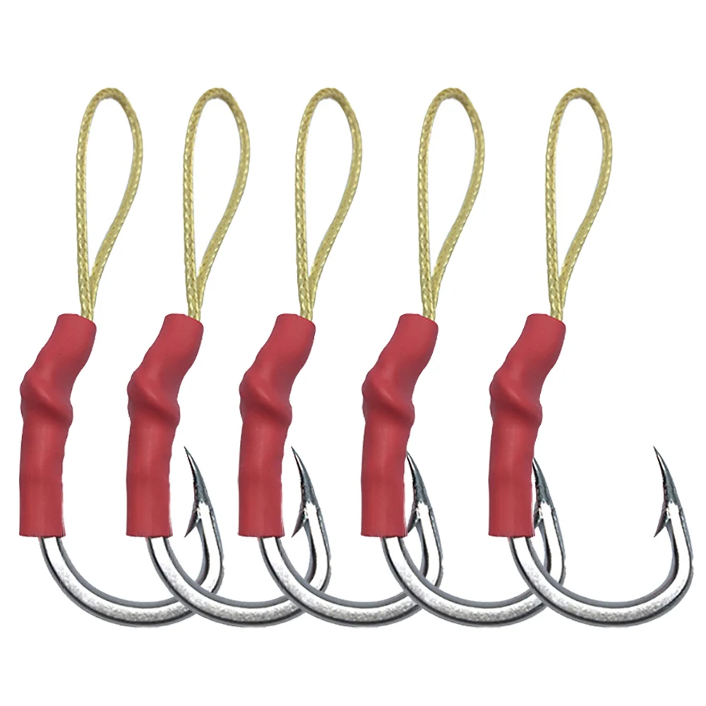 5pcs Fishing Hooks High Carbon Steel Assist Hook Barbed Single Enhanced Bold Jig Slow Fishhook For Bass Persa Tackle
5pcs Fishing Hooks High Carbon Steel Assist Hook Barbed Single Enhanced Bold Jig Slow Fishhook For Bass Persa Tackle