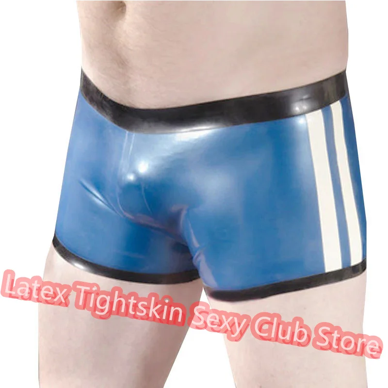Men Latex Panties Boxer Sky Blue with White Sexy Fetish Shorts Handmade Underwear Club Wear for Men Cosplay Costumes
Men Latex Panties Boxer Sky Blue with White Sexy Fetish Shorts Handmade Underwear Club Wear for Men Cosplay Costumes