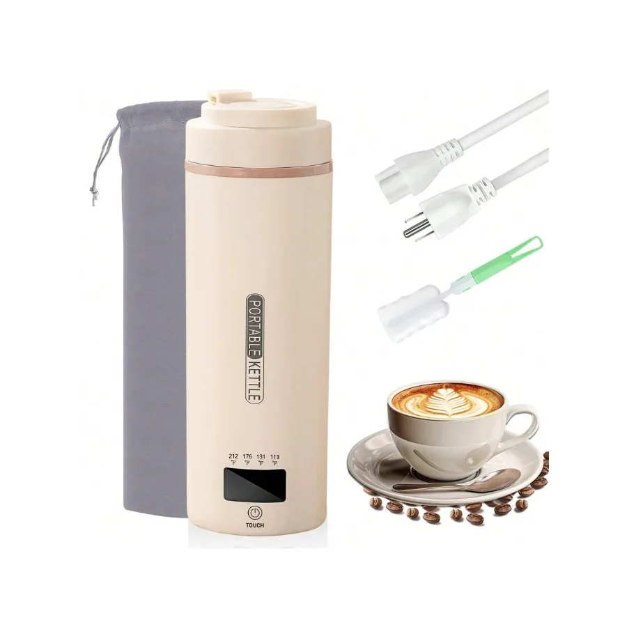 Travel Electric Water Kettle Protable Small Water Boiler 550ml Tea Heater With 4 Temperature Cream
Travel Electric Water Kettle Protable Small Water Boiler 550ml Tea Heater With 4 Temperature Cream